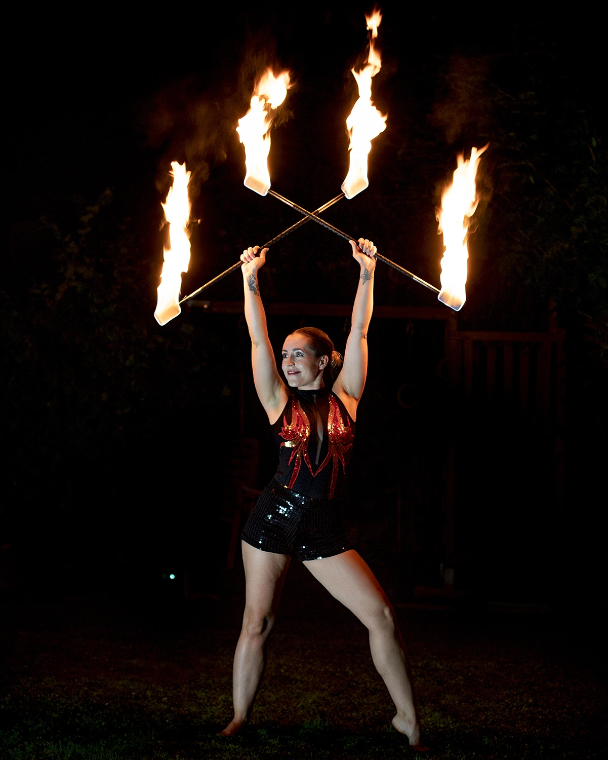 Feuerstäbe, Feuershow aus Wien